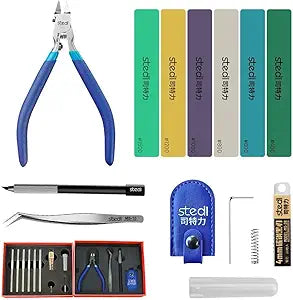 stedi Model Tools Kit for Professionals 14 PCS, Modeler Professional Tools Kit Craft Set Hobby Making Tools for Gundam, Miniature Military Model, 3D Resin Parts