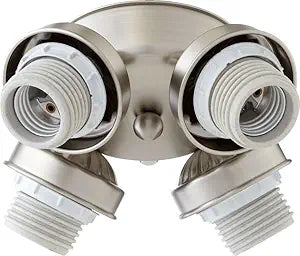 Quorum 2401-8065 Traditional LED Fan Light Kit from Fitters Satin Nickel Collection in Pewter, Nickel, Silver Finish,