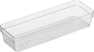 Oggi Clear Drawer Organizer - 3" X 9.5" - Ideal for Organizing Kitchen Drawers, Office, Desk, Silverware, Kitchen Utensils, Cosmetics and Bathrooms