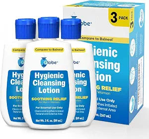 Globe Hygienic Cleansing Lotion, 3 Bottle, Personal Care Cleanser, 3 oz