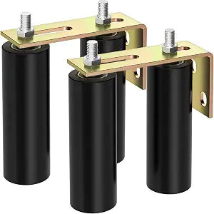 2 Pack 6" Slide Gate Guide Roller with L-Bracket Universal Sliding Gate Rollers for Gate Adjustable Sliding Gate Guide Roller for Rolling Gate, Garage Door, Sliding Gate Hardware Kit