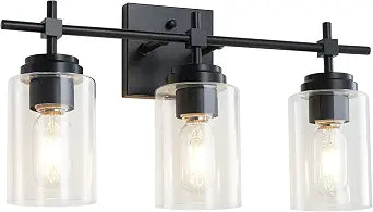 Modern Black Bathroom Vanity Light Bathroom Lighting Fixtures Over Mirror
