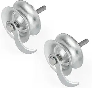2 Pack Sliding Gate Rollers 5" Steel Pipe Track Roller Galvanized for 1 5/8" Pipe Track (Pack of 2)