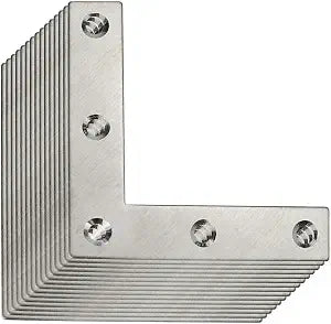 Flat L Bracket Right Angle Brackets 80mm x 80mm - Pack of 15