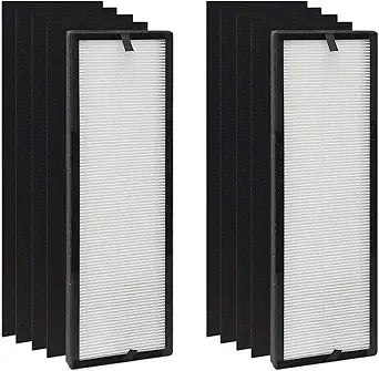 Nispira 2-Set NEA-F1 NEA-C1 Filter Replacement For Eureka NEA120 Toshiba Smart WiFi Danby DAP143AW-UV DAP143BAB-UV Air Purifier True HEPA with Activated Carbon