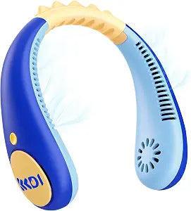 Kids Portable Neck Fan, Bladeless Fan for Kids, Safe Kids Rechargeable Cooling Fan for 4-14Y Boys Girls, 2600mAh Personal Fans for Your Neck, 4 Speeds & Lightweight, Summer Essentials Gifts for Kids