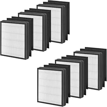 Nispira FAP-C01-A H13 HEPA Replacement Filter for Filtrete Air Purifier, IDYLIS AC-2119, IAP-10-100, IAPC-40-140, IAP-10-150, (6) HEPA (12) Activated Carbon Pre Filters
