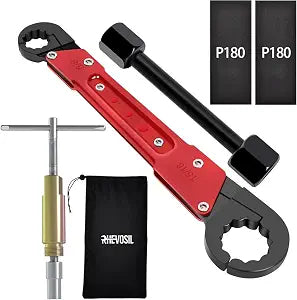 6 Pcs Plumbing Tools Kit with Angle Stop Wrench & Compression Sleeve Puller