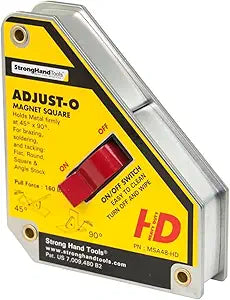 On/Off Magnetic Square, 30/60, 45, 90, Size: 6 x 5 x 1.5, Pull Force: 160 lb, Heavy Duty, MSA48-HD