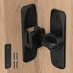 90/180 Degree Sliding Barn Door Locks and Latches, Black, 1 PC
