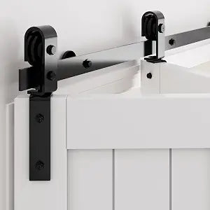 WINSOON 3FT/36 Bi-Folding Barn Door Hardware Kit for 2 Doors