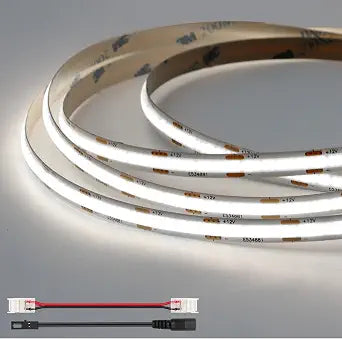 VST Cob LED Strip Light 16.4ft, 12V Tape Lights, Cool White 6000K, Cuttable