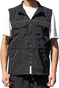 Reflective Dog Trainer Jacket with Multi Pockets Adjustable Waist Drawstring Handler Training Clothes XXXL