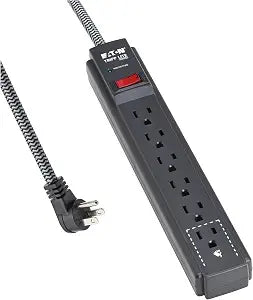 Eaton Tripp Lite TLP620DB 20ft Long Braided Cord Surge Protector 6 Outlets