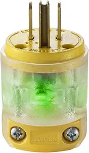 Leviton Grounding Lighted Plug End Replacement, 515PV-LIT
