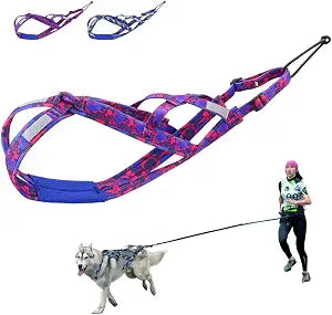 PET ARTIST Dog Weight Pulling Harness,Speed Training,Work Out Dog Sled Harness for Medium,Large Dogs,Pink,XL