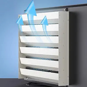 Outdoor AC Condenser Deflector Baffle, Galvanized Steel Wind Guide Cover Compressor Fence, Universal Fit for Air Conditioner Protection 25.5x25.5 in