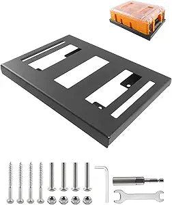 Mounting Plate Fit for Klein Tools MODbox System, Metal Half-Width Toolbox Mounting Bracket, Heavy Duty Wall or Truck Bed Mount Base with Powder Coated Steel for Modular Tool Storage
