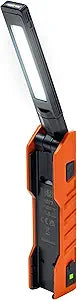 Klein Tools 56073 Foldable Handheld Work Light, 500-Lumen LED with 180-Degree Pivot and 270-Degree Rotation, USB-C Rechargeable Flashlight with Built-In Spotlight, Magnetic Base, IP54-Rated