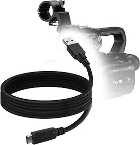 BoxWave Cable Compatible with Canon XA60 - DirectSync - USB 3.0 A to USB 3.1 Type C, USB C Charge and Sync Cable - 6ft - Black