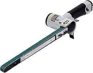 1/2" x 24" Industrial Pneumatic Belt Sander | Heavy Duty Air Powered Sander for Woodworking, Metal Polishing & Surface Finishing | Professional Tool for Steel, Aluminum, Iron & Wood