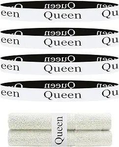 Bed Sheet Organizer and Storage Size Label Bands(Queen 4Pcs)