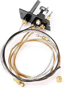 10002264 Natural Gas Pilot Assembly Kits For Majestic, Temco, HHT, Vermont Castings, Monessen Gas Stove & Fireplaces, SRV10002264 3-Way Pilot Assembly with Thermocouple Thermopile Replacement Parts