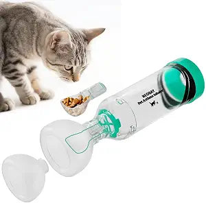 Neobay Cat Inhaler Spacer with Unique Panic Soother & Sensitive Breath Indicator  Designed for Cats with Asthma & Respiratory Issues, Includes 2 Cat Inhaler Masks