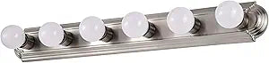 Nuvo 60/302 36-Inch Six Light Vanity Strip, Brushed Nickel