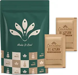 62% RH,8 Gram (10 pcs) Two-Way Humidity Control Packs, Kraft Paper Wrapped  Moisture Balancer for Airtight Jars, Storage Bags & Containers