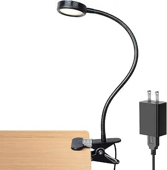 LEPOWER Clip on Light, Book Reading Lamp for Desk, Bed Headboard and Dorm