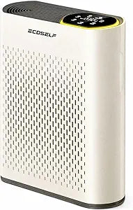 ECOSELF Air Purifiers for Home Large Room up to 2,400 Ft┬▓, Air Purifiers for Bedroom 360┬░ Air Intake with Smart Auto Mode, HEPA Air Purifier Yellow