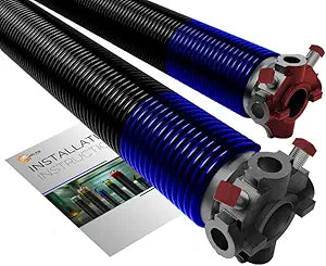 Garage Door Torsion Spring 262x2x38 for Left and Right Hand Wound Replacement - Torsion Spring for Garage Door Repair Precision E-Coating 5-Year Warranty Minimum 30,000 Cycles (Pair)