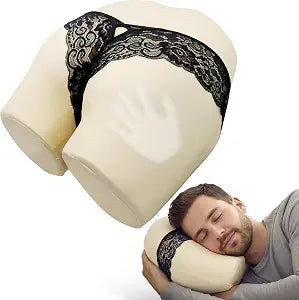 Arrowzoom 3D Butt Shape Cheeky Cushion  Soft Memory Foam Butt Pillow with Black Lace Underwear, A Novelty Product and Highly-Functional Support Pillow for Home, Bedroom & Office ADP-122