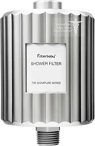 Filterbaby Signature Shower Filter for Sensitive Skin & Hair, Expert Developed,Lab Tested to Reduce up to 99% Chlorine & Chloramine,Reduce Common Water Impurities,Strong Water Flow,Easy Install,Chrome