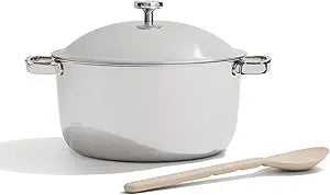 Our Place Titanium Perfect Pot Pro | 6.75 Qt Stock Pot with Lid & Silicone Spoon | PFAS-Free Nonstick, Fully-Clad Tri-Ply Stainless Steel & Aluminum | Induction & Oven-Safe up to 1000F | Chrome