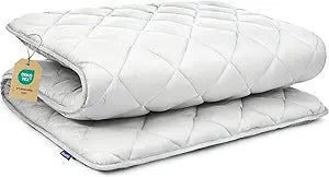 Aircliff Japanese Floor Mattress, Roll Up Tatami Mat, Sleeping Pad, Shikibuton, CertiPUR-US Certified Foam Floor Bed Futon Mattress for Dormitory, Guest Bed, Designed in Japan(Light Grey, Full)