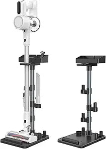 Generic Vacuum Stand, Compatible with Bissell Dreame Dyson Eureka Shark More Cordless Stick Vacuums, Universal Standing Dock Station Organizer (Black, Adjustable Tubes)
