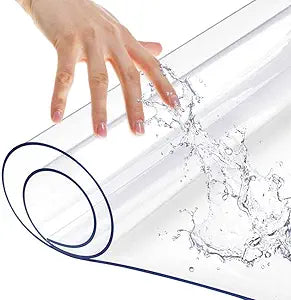 42x72 Inch Clear Plastic Table Protector Dining Tablelcloth Vinyl Desk Topper Pad Mat Wooden Furniture Dressing Cabinet Glass End Side PVC Table Cloth Countertop Cover Cutting Wipeable Rectangular