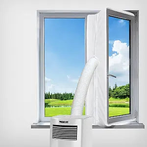 Portable Air Conditioner Window Seal Kit,Hot Air Stop Air Exchange Guards with Zip 158 inch ac Window Seal Kit Hot Air Stop Air Exchange Guards with Zipper Portable air Conditioner Window kit