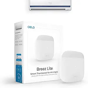 Breez Lite | Smart AC Controller for Mini-Split, Window & Portable Air Conditioners & Heat Pumps | Free App, No Subscriptions | Alexa, Google, Siri Shortcuts, SmartThings, IFTTT (White)
