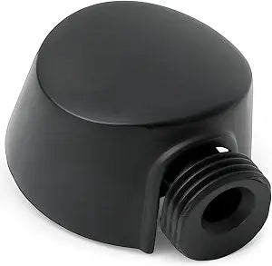 A725WR Round Drop Ell Handheld Shower Wall Connector Compatible with Moen Showerheads Adapter Elbow Wrought Iron Replacement Part, 1/2-Inch Pipe Connections, Matte Black Wall Mounted Design