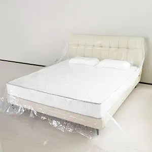 Heavy Duty Plastic Covers for Furniture, Waterproof Couch & Bed Sofa Cover Protector, Loveseat Storage Cover, Extra Large Plastic Sheet 106" x 146" (1)