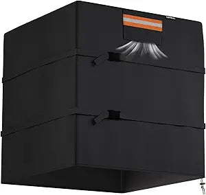 EVRBUL Down Draft Evaporative Cooler Cover Fits Downdraft Swamp Coolers Heavy Duty 420D Outdoor Cooler Cover Waterproof with 2 Windproof Buckles Air Vents Reflective Strip 34"W x 34"D x 36"H