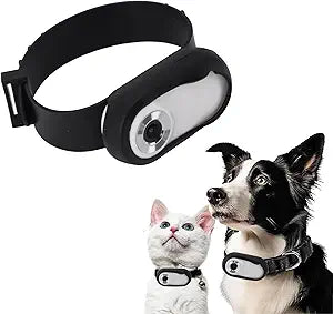 Pet Collar Camera, HD 1080P Cat Collar Camera, 170 Wide Angle, 0.96 inch LCD Display, Small Video Record Action Camera Body Cam for Pet Tracker Monitor, Support SD Card