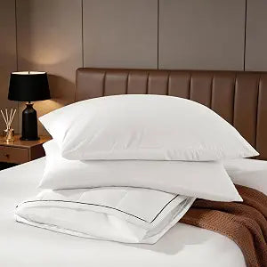 3 in 1 Adjustable Goose Down Pillows Standard Size Set of 1, Cooling Cover Bed Pillows, Fluffy Soft Feather Down Pillow for Back, Stomach or Side Sleepers, 20" x 26"