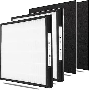 IAF-H-100D H13 True HEPA Replacement Idylis D Filter, Compatible with Idylis AC-2118, AC-2123, IAP-10-280 Air Purifier Devices, 2 HEPA Filter & 2Carbon Filter