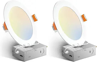 Amico 2 Pack 6 Inch 5CCT Ultra-Thin LED Recessed Ceiling Light