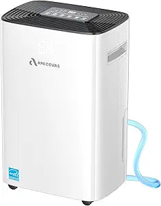 52 Pints Dehumidifier for Basement Bedroom Bathroom Large Room Home, 4500 Sq.Ft Dehumidifiers with Drain Hose, 2025 Energy Star Certificate, Humidity Control, 24H-Timer, Auto Defrost
