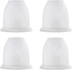 Aspen Creative 23177-73-4 Transitional Style Frosted Alabaster Ceiling Fan Glass Shade, 1-5/8" Fitter Size, 4-3/4" Diameter x 4-1/2"Height, 4 Pack